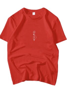 Red Single-Flower Print T-Shirt | Jimin - BTS