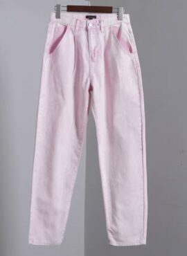 Pink Dyed Boyfriend Jeans | Kyujin – NMIXX