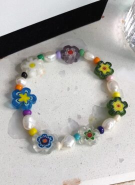 Multicolored Flower Bead Bracelet | Lisa - BlackPink