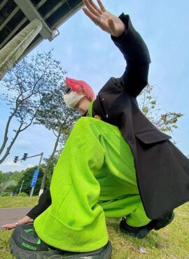 Neon Green Corduroy Pants | Xiumin - EXO