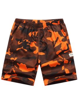 Orange Camouflage Shorts | Jeongin - Stray Kids