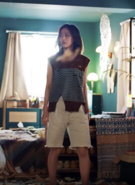 White Mid-Length Denim Shorts | Ryujin – ITZY