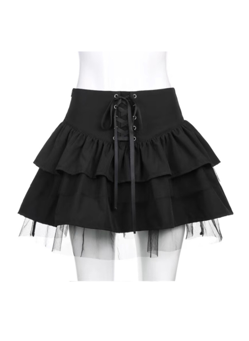 Black Lace Layered Skirt | Shuhua – (G)I-DLE