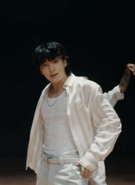 White Oversized Striped Shirt | Jungkook – BTS
