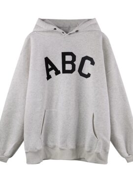 Grey “ABC” Oversized Hoodie | Yangyang – NCT
