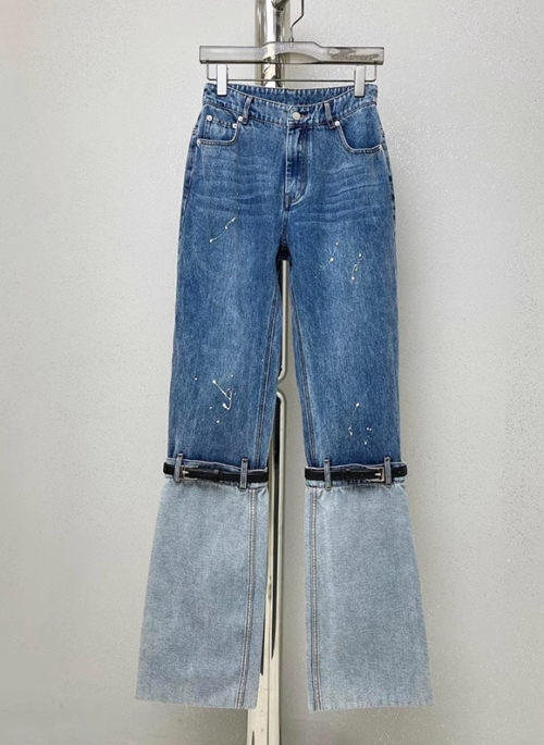 Blue Two-Tone Detachable Jeans | Moonbyul - Mamamoo
