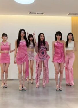 Pink Halter Bodycon Dress | Sakura – Le Sserafim