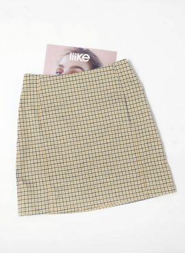 Yellow Plaid A-Line Skirt | Yiren – Everglow