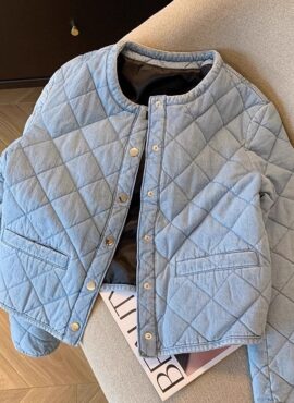 Blue Denim Style Quilted Jacket | Bong Ye Bun – Behind Your Touch