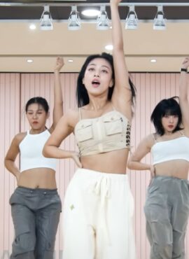 Beige Side Criss Cross  Top | Jihyo – Twice