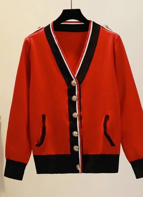 Red Black Buttoned Cardigan | Lisa – BlackPink