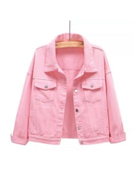 Pink Cropped Denim Jacket | Wendy - Red Velvet