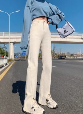 White Front Slit Jeans | Taehyung - BTS