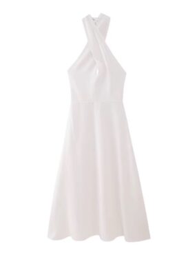 White Halter Flowy Dress | Jennie - BlackPink
