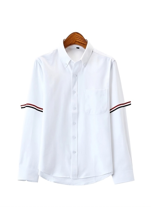 White Banded Long Sleeves Shirt | Lee Su Ho – True Beauty