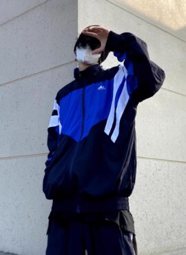 Blue  Sporty Windbreaker Jacket | Sunghoon - Enhypen