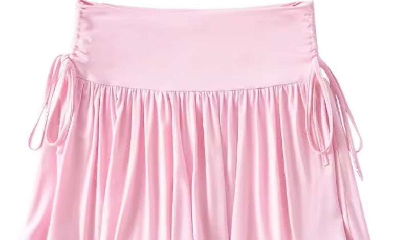 Pink Pleated Drapes Mini Skirt | Danielle – NewJeans