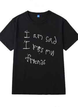 Black 'I Am Sad' Printed T-Shirt | Hoshi - Seventeen
