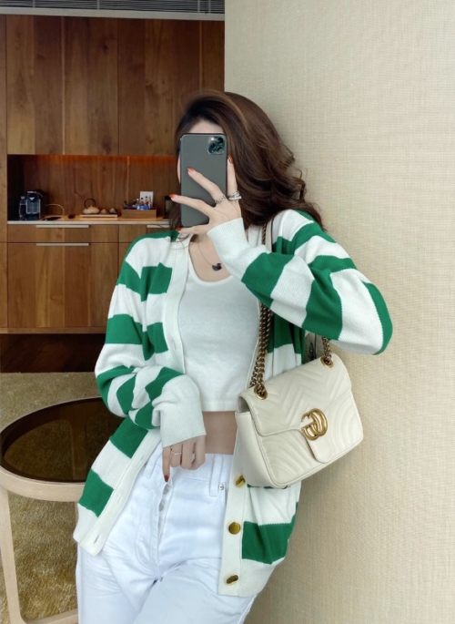 Green And White Striped Cardigan | Soobin – TXT