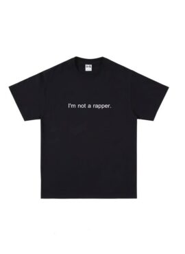 Black 'I'm Not A Rapper' Printed T-Shirt | Taeyong - NCT