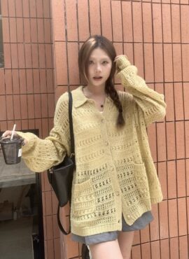 Yellow Lace Collared Cardigan | RM – BTS