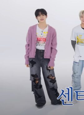 Black Washed Tattered Denim Jeans | Yeonjun – TXT