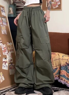 Green Side Pocket Oversized Pants | Jeongin - Stray Kids