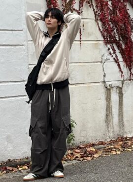 Green Side Pocket Oversized Pants | Jeongin - Stray Kids