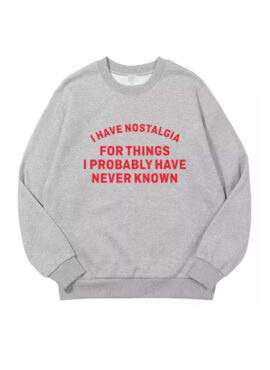 Grey “I Have Nostalgia” Printed Sweatshirt | Lisa – BlackPink
