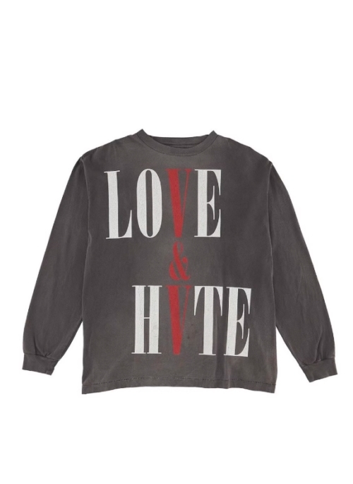 Grey “Love & Hvte” Sweatshirt | Yuta – NCT