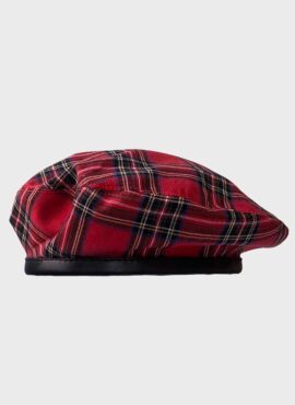 Red Plaid Beret Hat | Gahyeon – Dreamcatcher