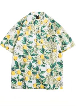 Green And Yellow Lemon Pattern Shirt | Soobin – TXT