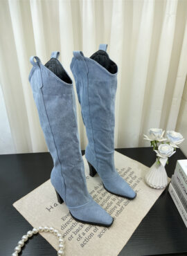 Blue Denim Heeled Boots | Harvey - XG
