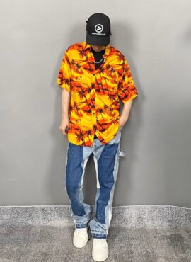 Orange Tropical Trees Shirt | Taemin - SHINee