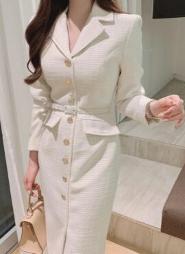 White Tweed Suit Dress | Do Do Hee – My Demon
