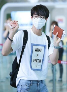 White “What A Fresh” T-Shirt | Jin – BTS