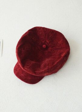 Red Corduroy Beret Hat | LeeKnow - Stray Kids