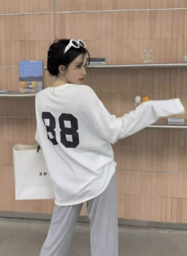 White 88 Long Sleeves T-Shirt | Hyunjin – Stray Kids
