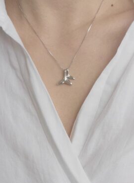 Silver Dolphin Tail Necklace Silver | J-Hope – BTS