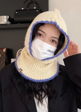 White Knitted Balaclava Hat | Jeongyeon – Twice