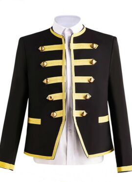 Black And Gold Officer Jacket | Hyunsuk - Treasure