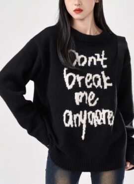 Black “Don’t Break” Knit Sweater | J-Hope – BTS