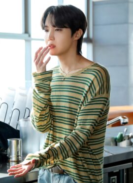Green Striped Long Sleeve T-Shirt | J-Hope - BTS