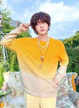 Yellow Gradient Knit Sweater | Jin – BTS