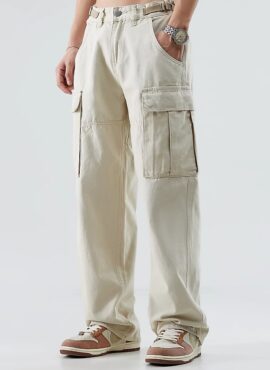 Beige Casual Cargo Pants | Minji – NewJeans