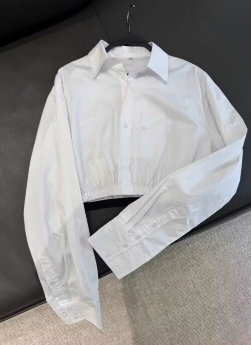 White Gartered Waist Crop Shirt | Kim Sa Ra – Queen Of Divorce