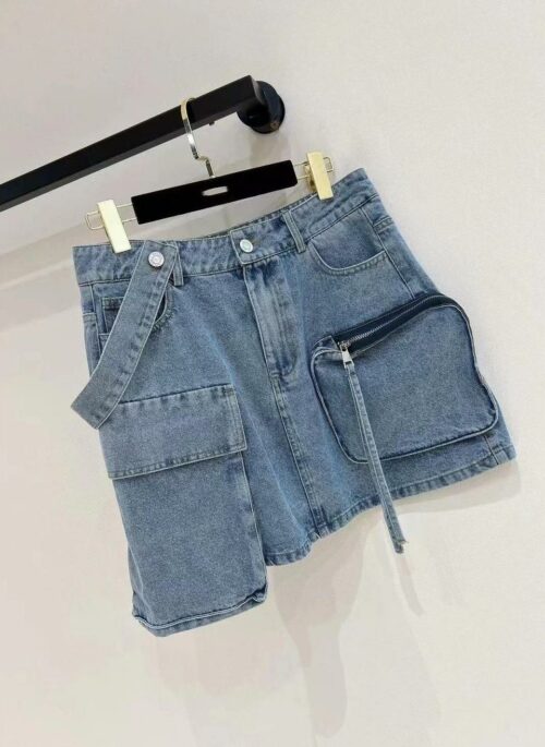 Blue Multi-Pocket Denim Mini Skirt | Leeseo – IVE