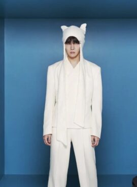 White Plush Cat Ears Hat | J-Hope - BTS