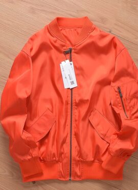 Orange Zip-Up Bomber Jacket | Jeonghan – Seventeen
