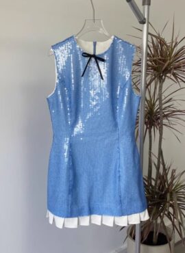 Blue Sequin Embellished Dress | Rami - BabyMonster